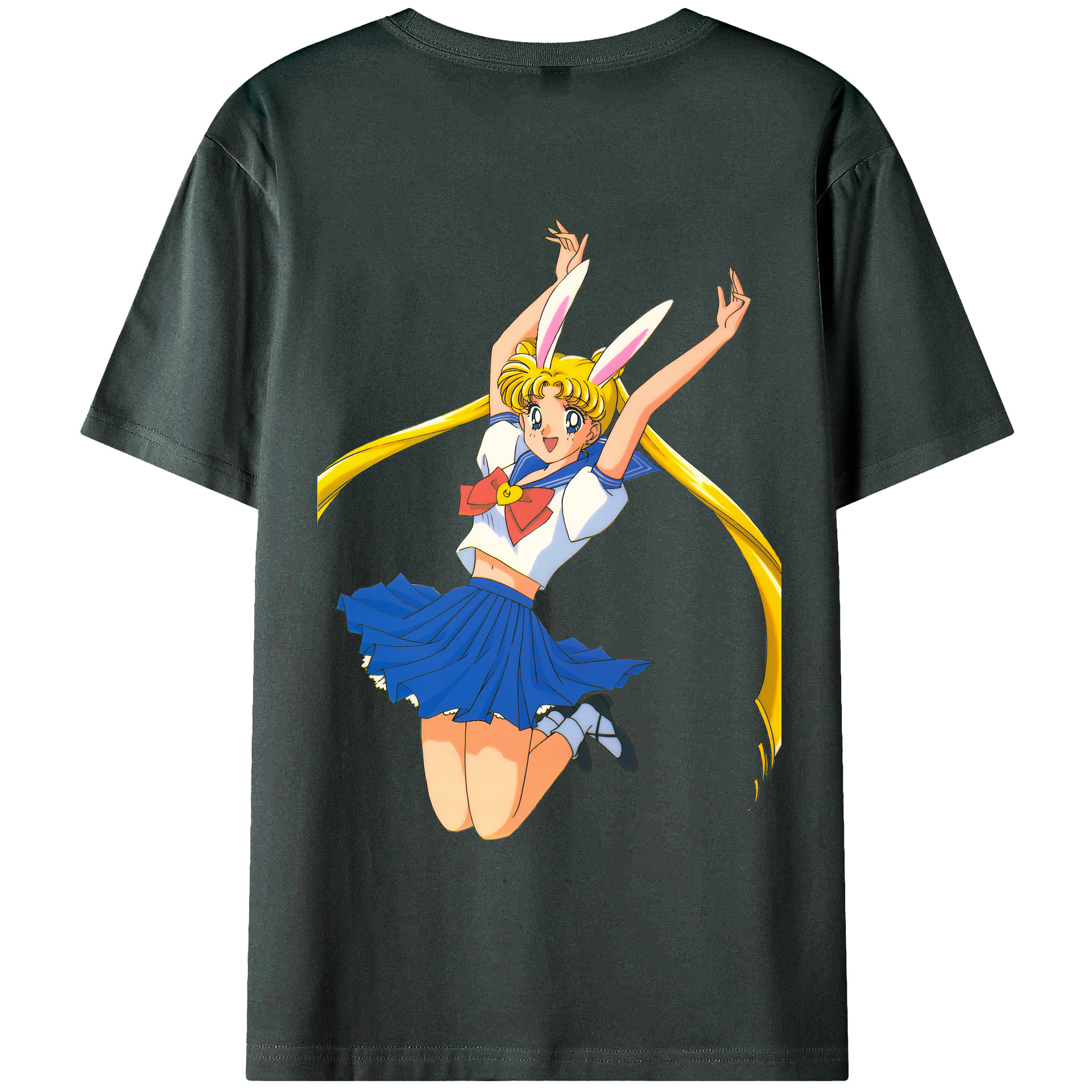 （画像用） 美少女戦士セーラームーン 愛野 美奈子 あいの みなこ Sailor Moon Aino Minako 綿100％ メンズ半袖Tシャツ（バックプリント） 通気性